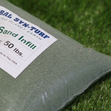 Green sand for synthetic turf infill