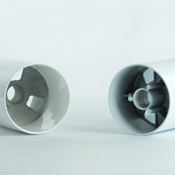 Two aluminum golf cups white, golf accessories, products.
